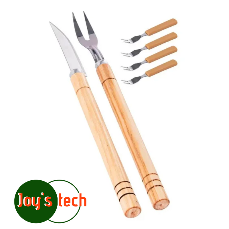 CONJ. CHURRASCO 6 PCS ESPETOS MEDIOS