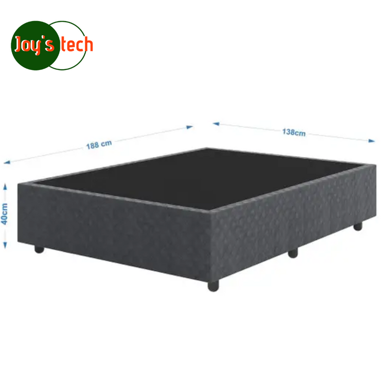 BASE BOX UNIVERSAL CONVENCIONAL BORDADO SUEDE ALT:270 COMP:1880 LARG:1380 COR:4-CINZA