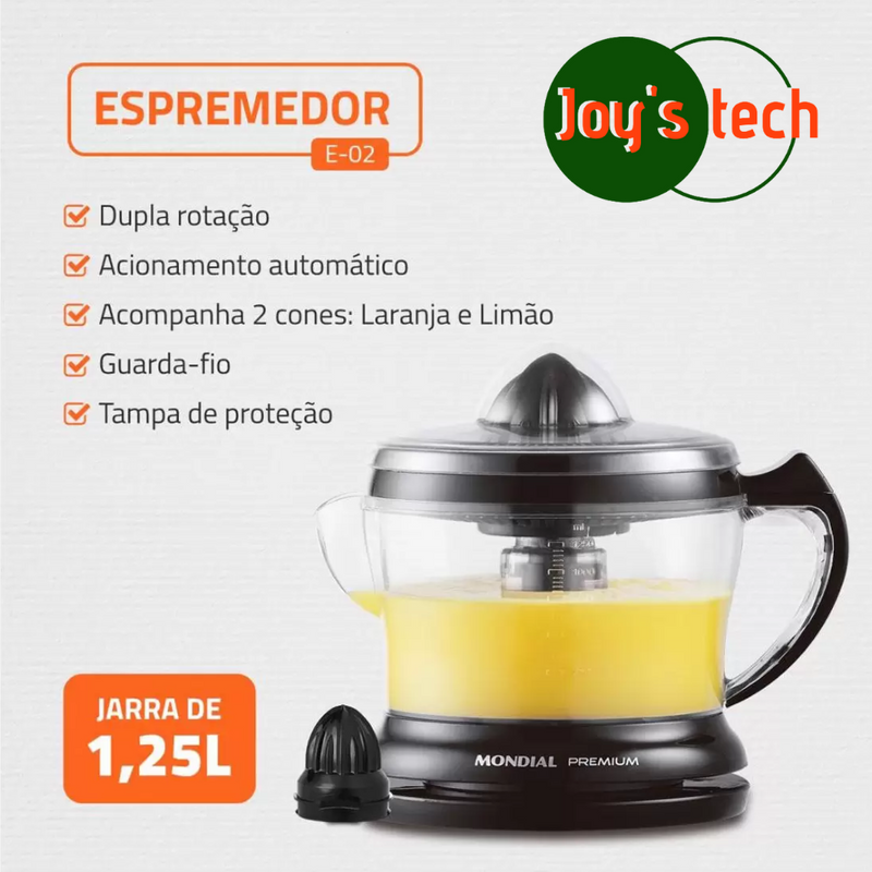 KIT MONDIAL LIQUIDIFICADOR/BATEDEIRA/ESPREMEDOR KT105 1048-01 PRETO 110 VOLTS