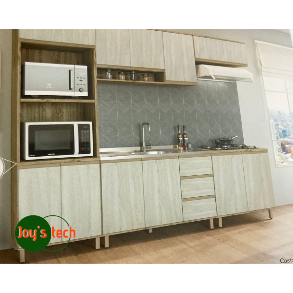COZINHA MODULARE 2,70 ATENAS - CASTANHO/MALBEC