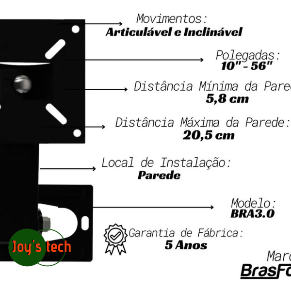 SUPORTE BRASFORMA LED 10X56 BRA 3.0