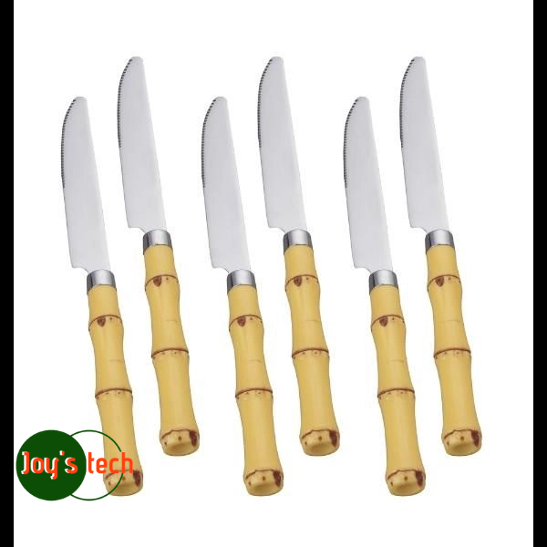 CONJ DE FACAS P/MESA LYOR INOX C/CABO PLASTICO 21 5CM C/06 RF 1178