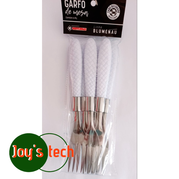 GARFO DE MESA UNIVENDAS LINHA BLUMENAU CABO PLASTICO ROSA C/06 RF GLP0106R