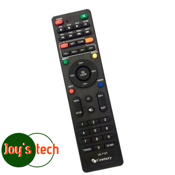 CONTROLE REMOTO ORIGINAL CENTURY MIDIA BOX HDTV B3