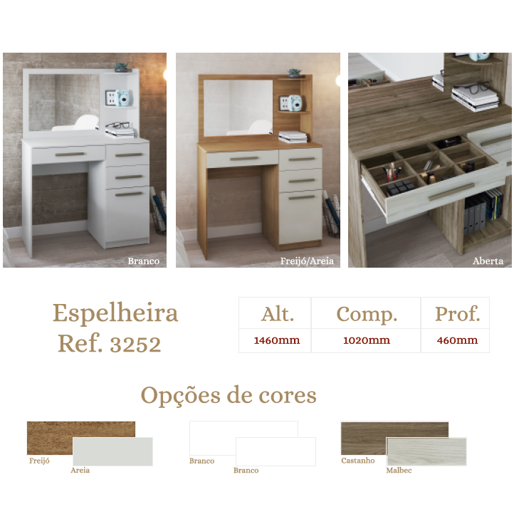 ESPELHEIRA PEROLA - BRANCO