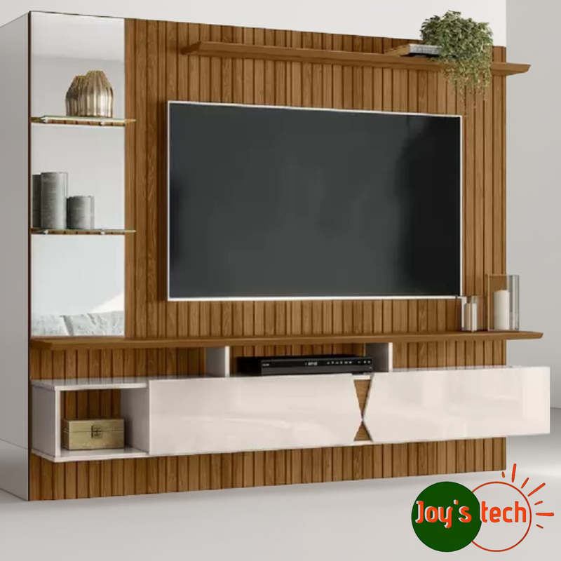 PAINEL LUKALIAM INTENSE 2 PTS 904006 FREIJO RIPADO/OFF WHITE PEROLIZADO
