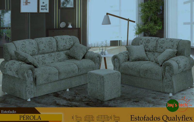 ESTOFADO PEROLA QUALIFLEX 3 X 2 LUGARES.