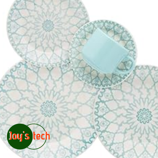 CONJUNTO SERVIÇO MANDALA OXFORD 4 PESSOAS  COM TALHERES